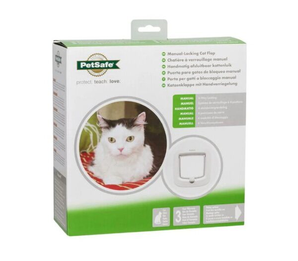 Petsafe Manual Locking Catflap White
