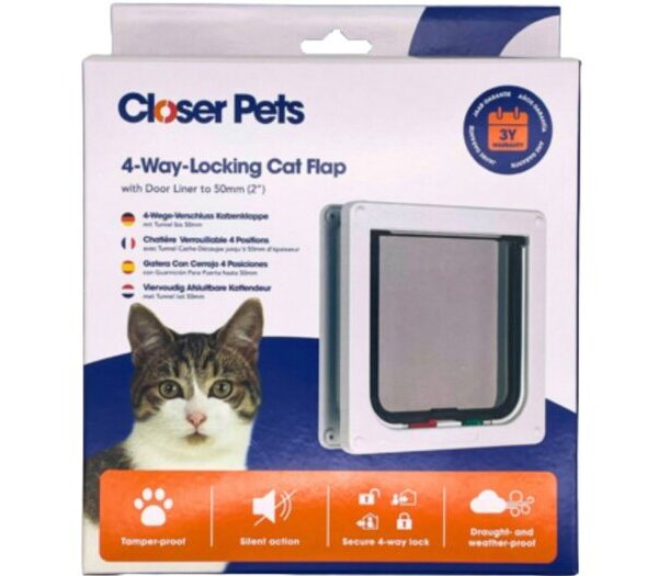Lockable Cat Flap White