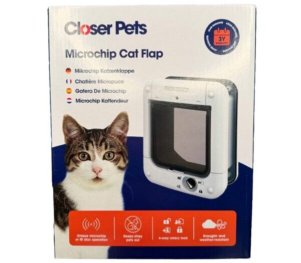 Microchip Cat Flap White