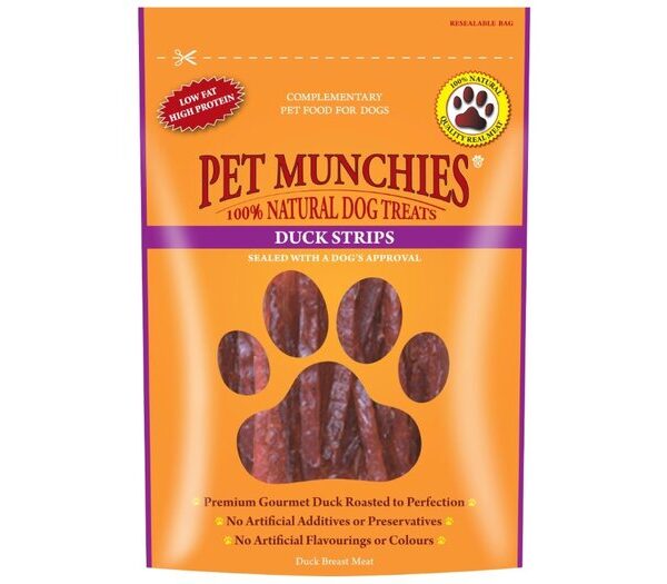 Pet Munchies Duck Strips 90g