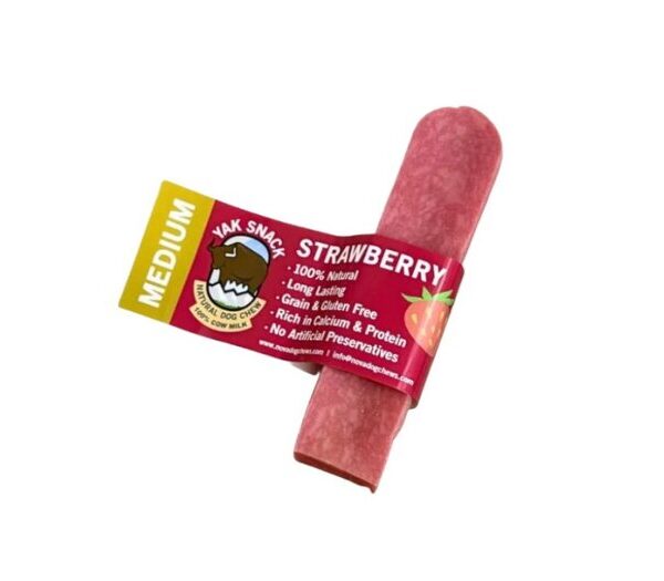Yak Snack Strawberry Chews Med 12-14cm