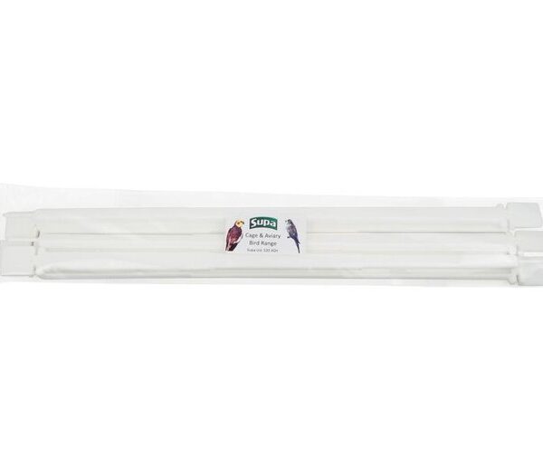 40cmx15mm White Twist Bird Perch 6pk