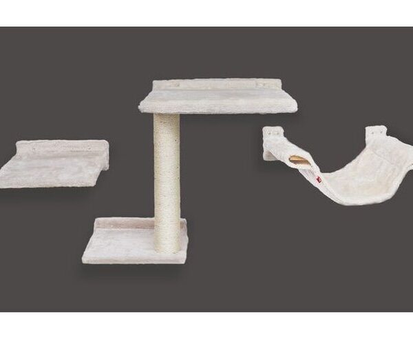 Cat Climbing Wall 3 Pieces + Fittings