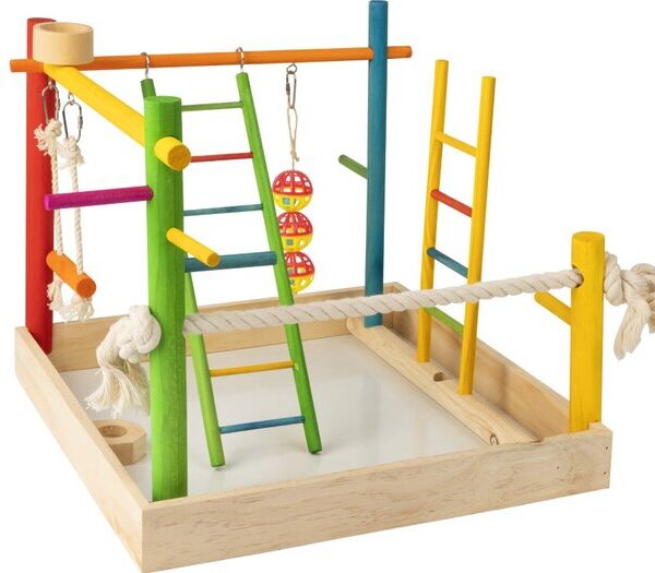 Pawise 3 in 1 Wooden Playground Bird Toy