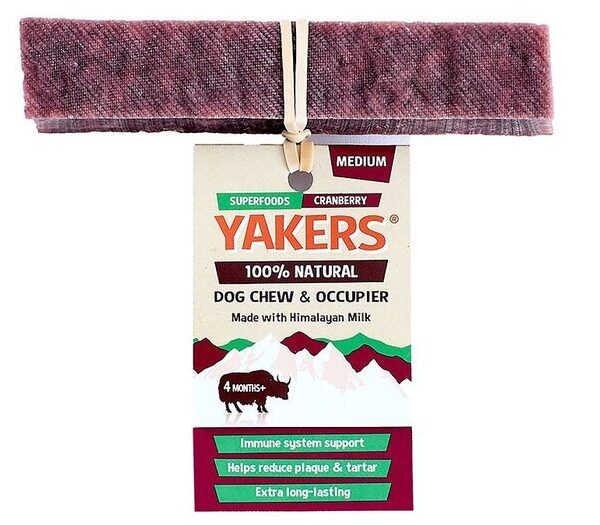 Yakers Cranberry Dog Chew Medium